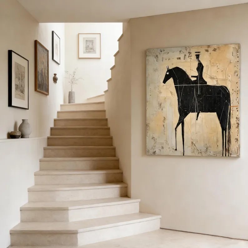 Black Horse Painting #ABST362