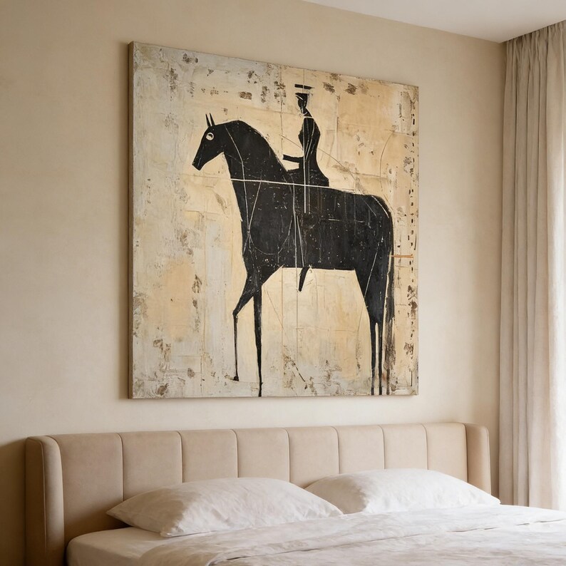 Black Horse Painting #ABST362
