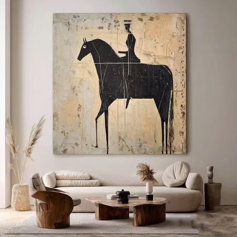 Black Horse Painting #ABST362
