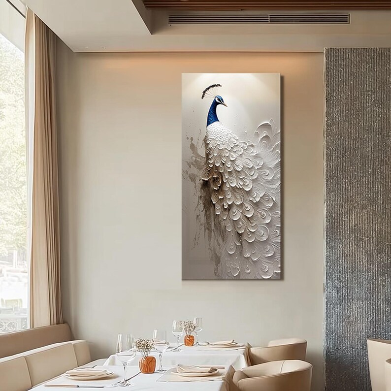 3D Texture Peacock Painting #ABSC365