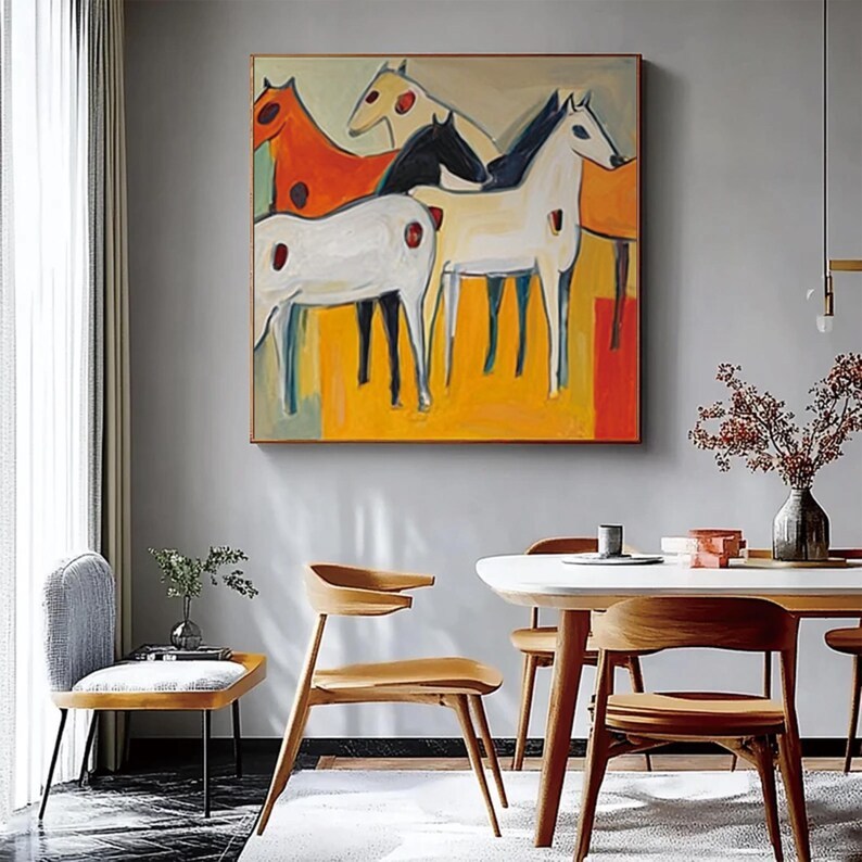 Colorful Horse Oil Painting #ABST367
