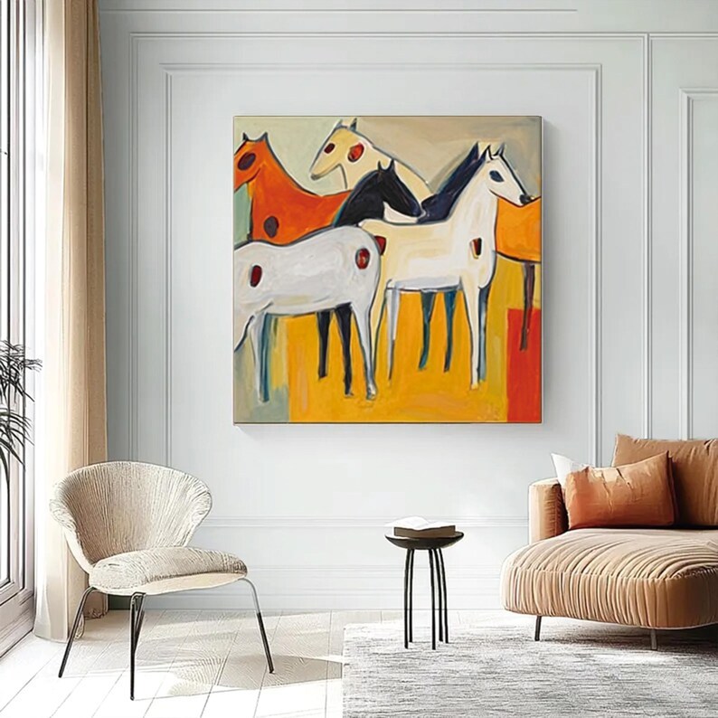 Colorful Horse Oil Painting #ABST367