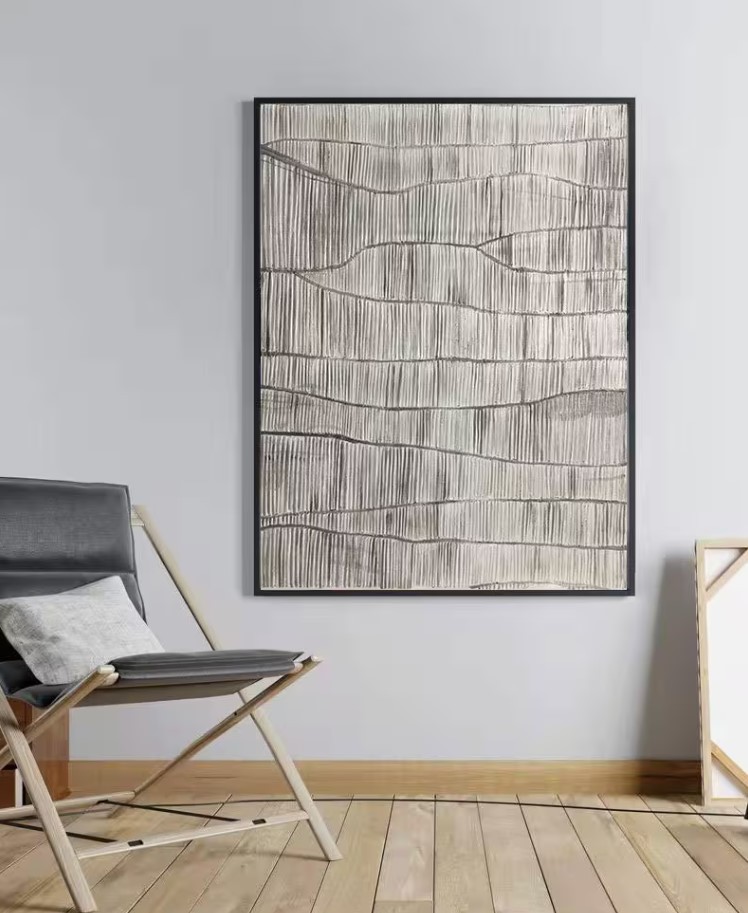 Textured Beige Abstract Painting #ABSC271