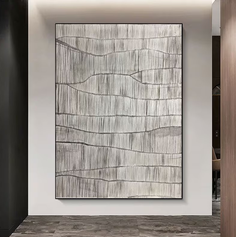 Textured Beige Abstract Painting #ABSC271