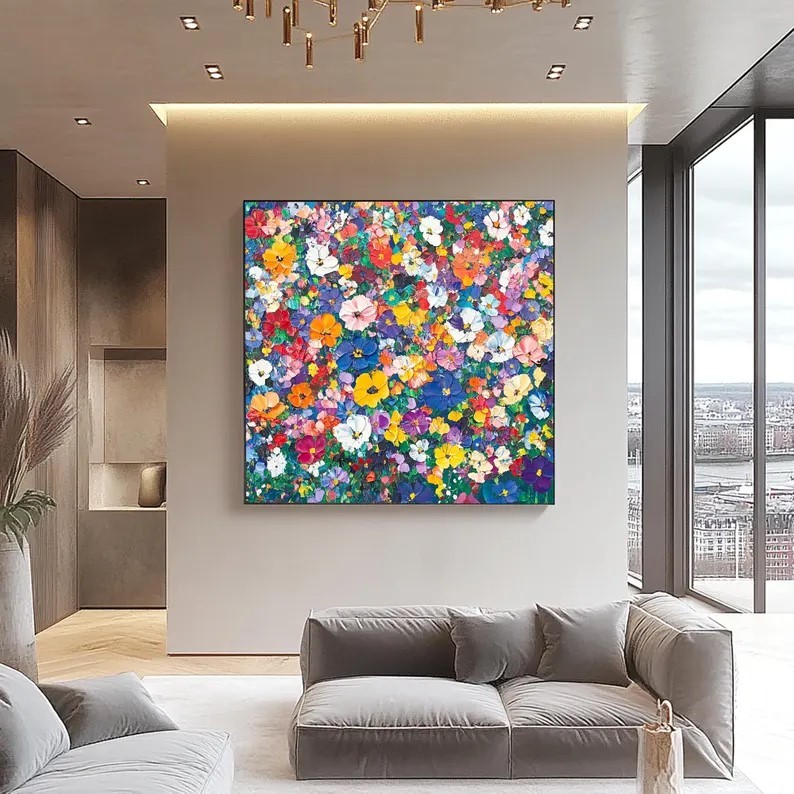 Textured Floral Impasto Painting #ABSC290