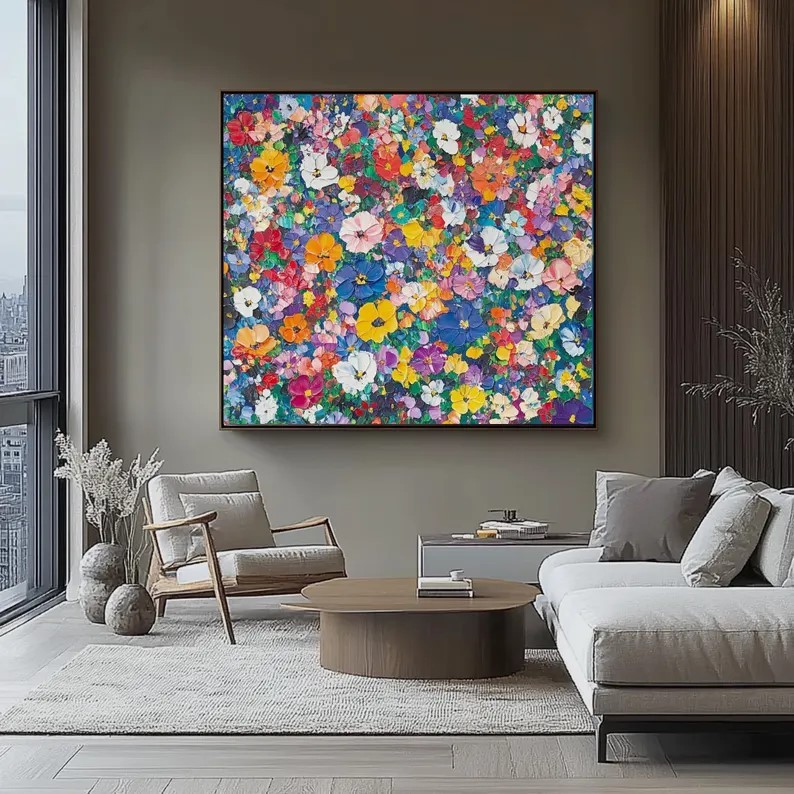 Textured Floral Impasto Painting #ABSC290