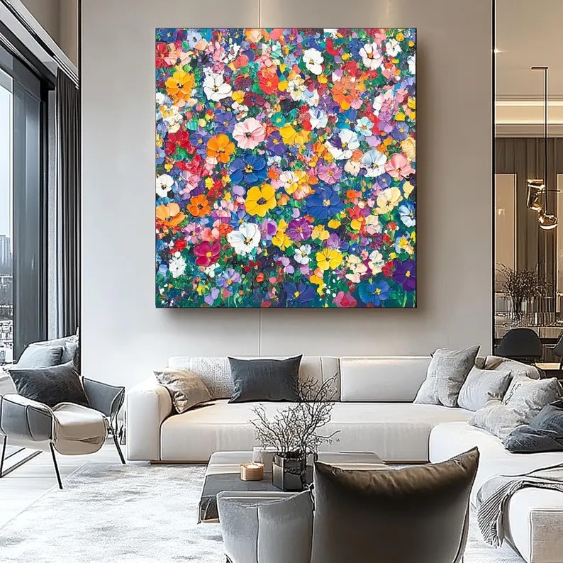 Textured Floral Impasto Painting #ABSC290