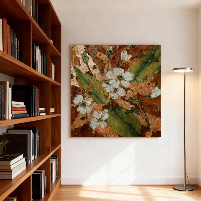 Abstract Flower Oil Painting #ABSC292