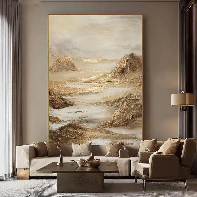 Golden Mountain Oil Painting #ABSC305