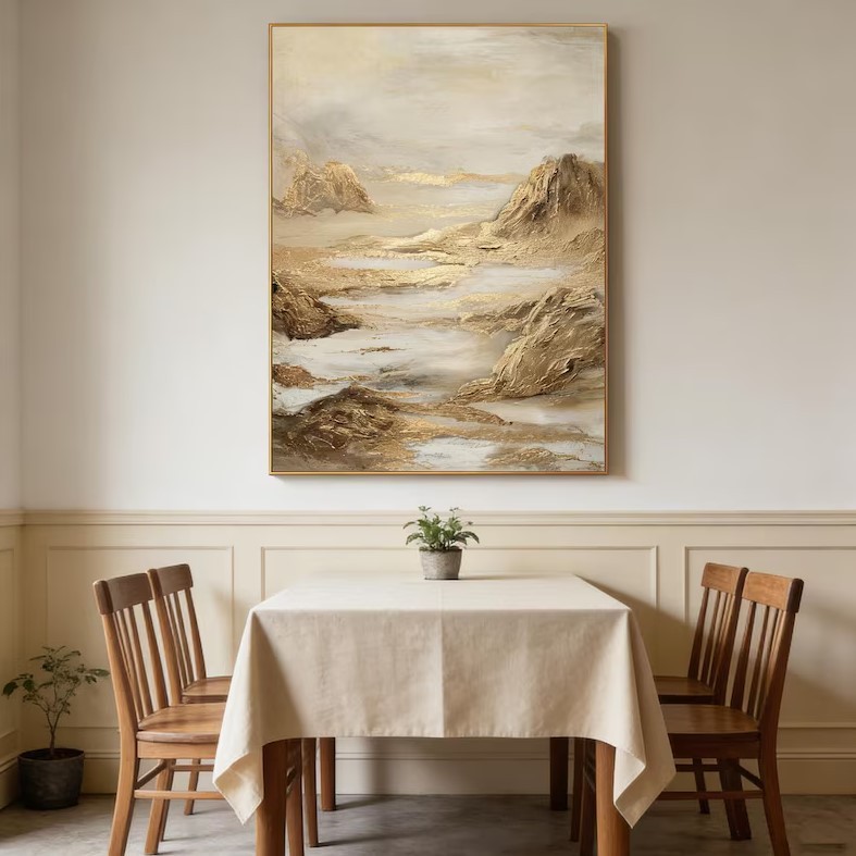 Golden Mountain Oil Painting #ABSC305