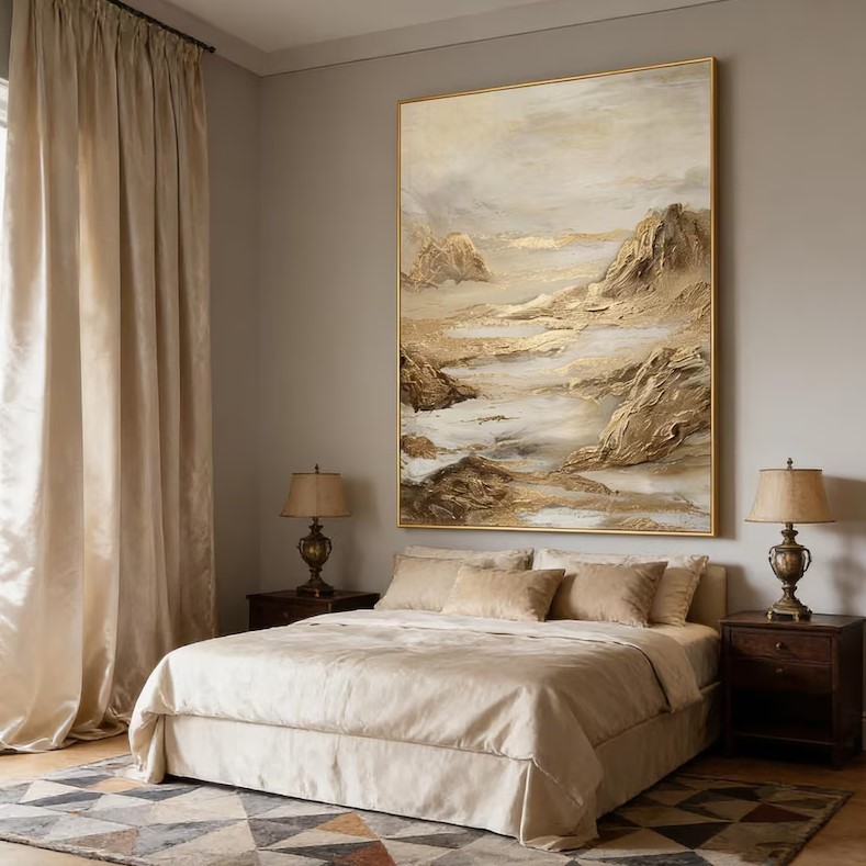 Golden Mountain Oil Painting #ABSC305