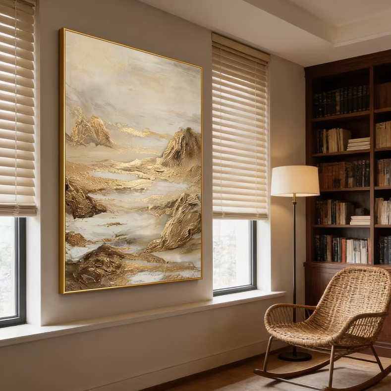 Golden Mountain Oil Painting #ABSC305