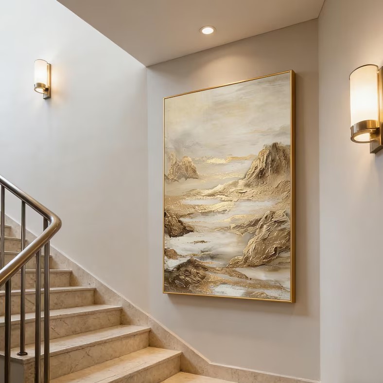 Golden Mountain Oil Painting #ABSC305