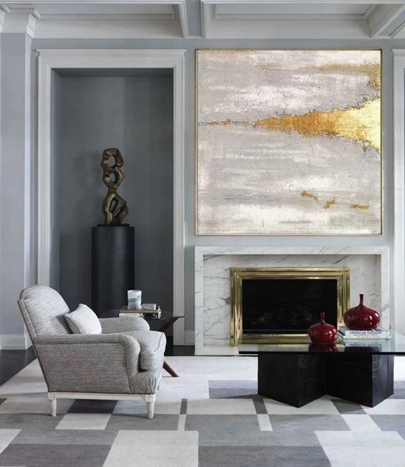 Gold Abstract Painting #ABSC310