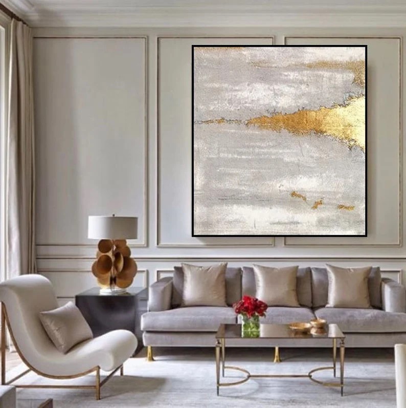 Gold Abstract Painting #ABSC310