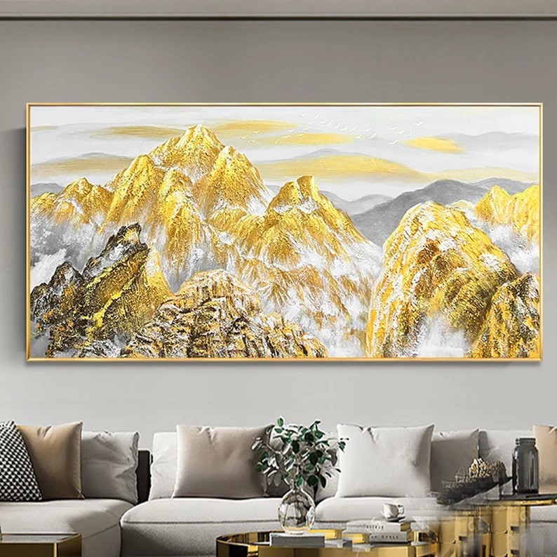 Golden Mountains Painting #ABSC311