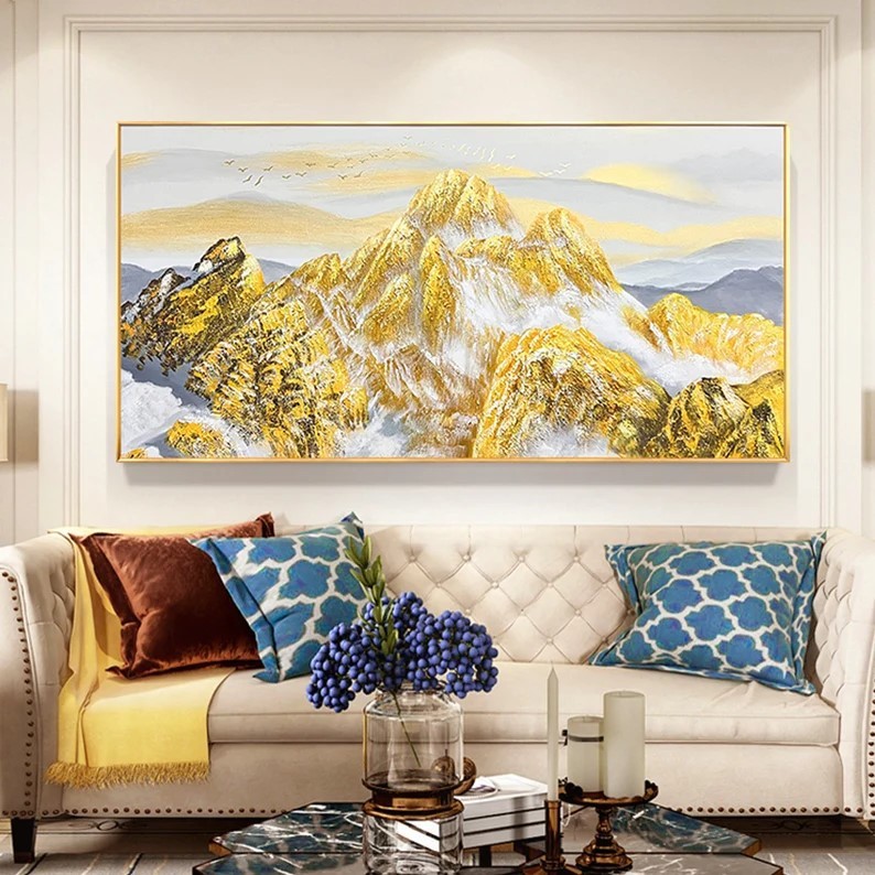 Golden Mountains Painting #ABSC311