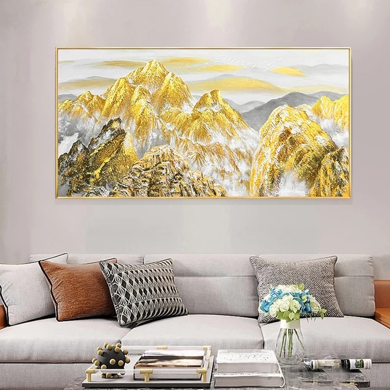 Golden Mountains Painting #ABSC311