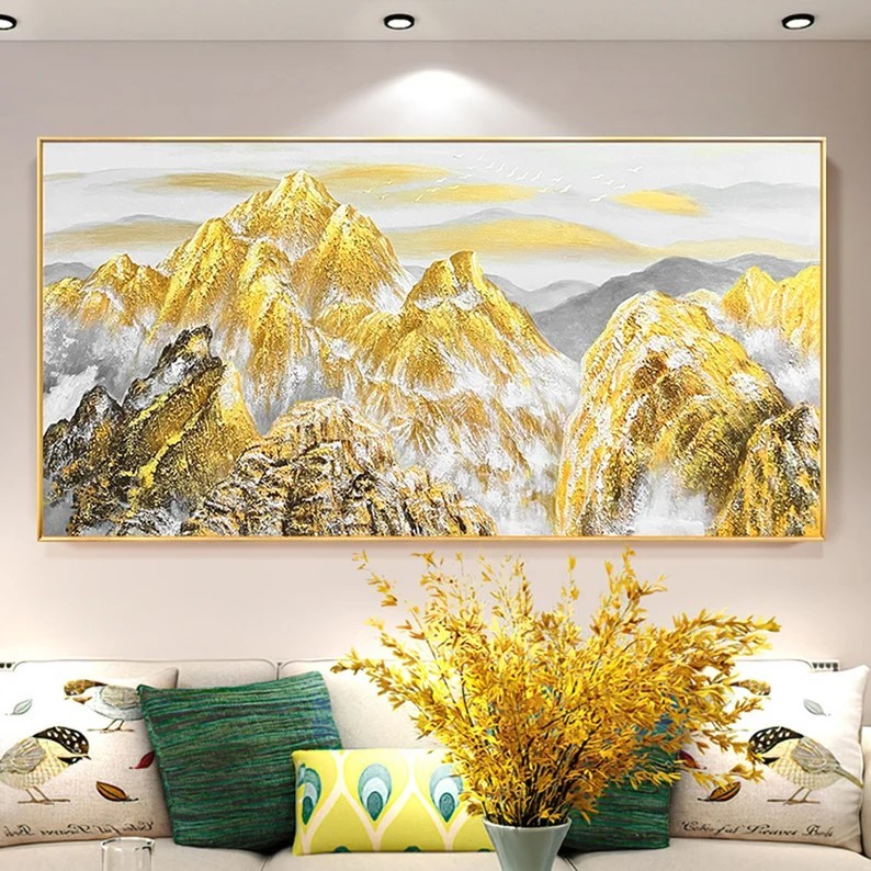 Golden Mountains Painting #ABSC311