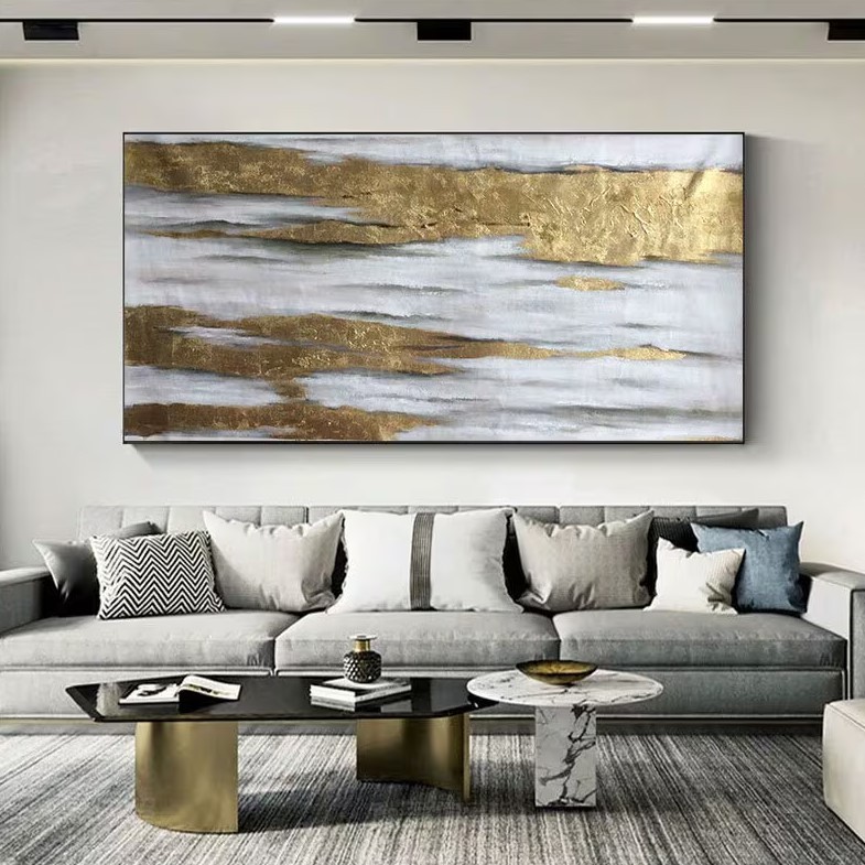 Gold Leaf Abstract Painting #ABSC313