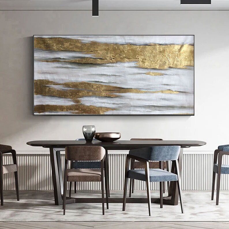 Gold Leaf Abstract Painting #ABSC313