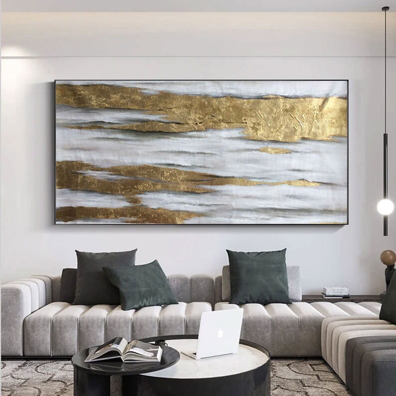 Gold Leaf Abstract Painting #ABSC313