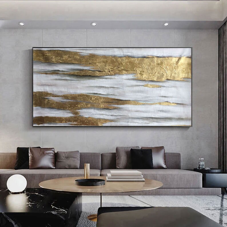 Gold Leaf Abstract Painting #ABSC313