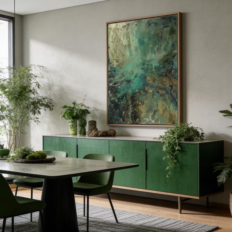 Green minimalist painting #ABSC329