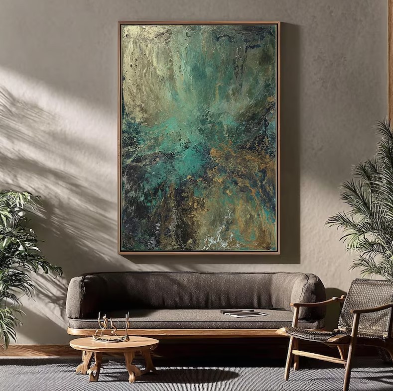 Green minimalist painting #ABSC329