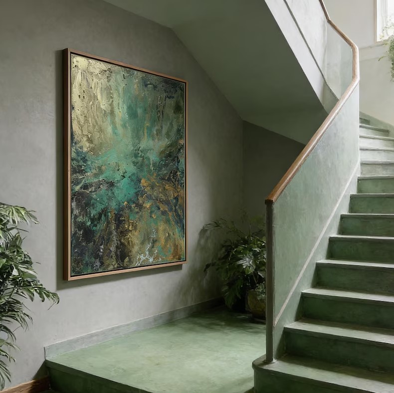 Green minimalist painting #ABSC329