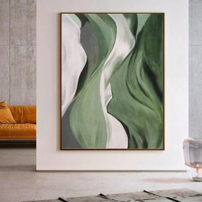 Green Abstract Painting #ABSC332