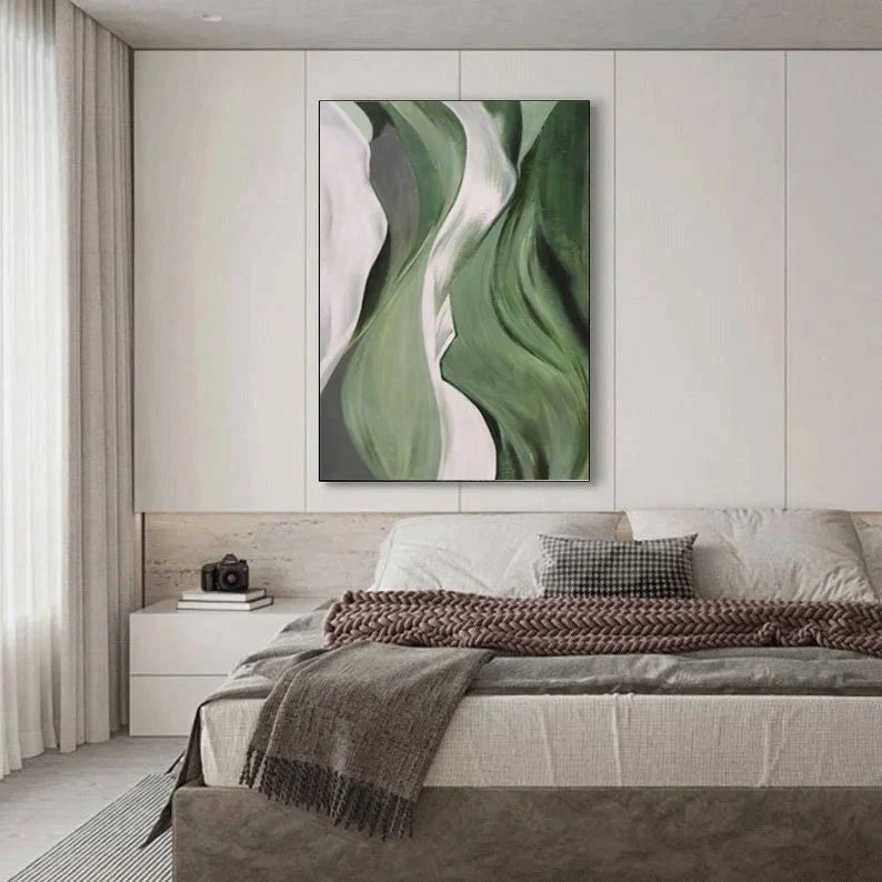 Green Abstract Painting #ABSC332