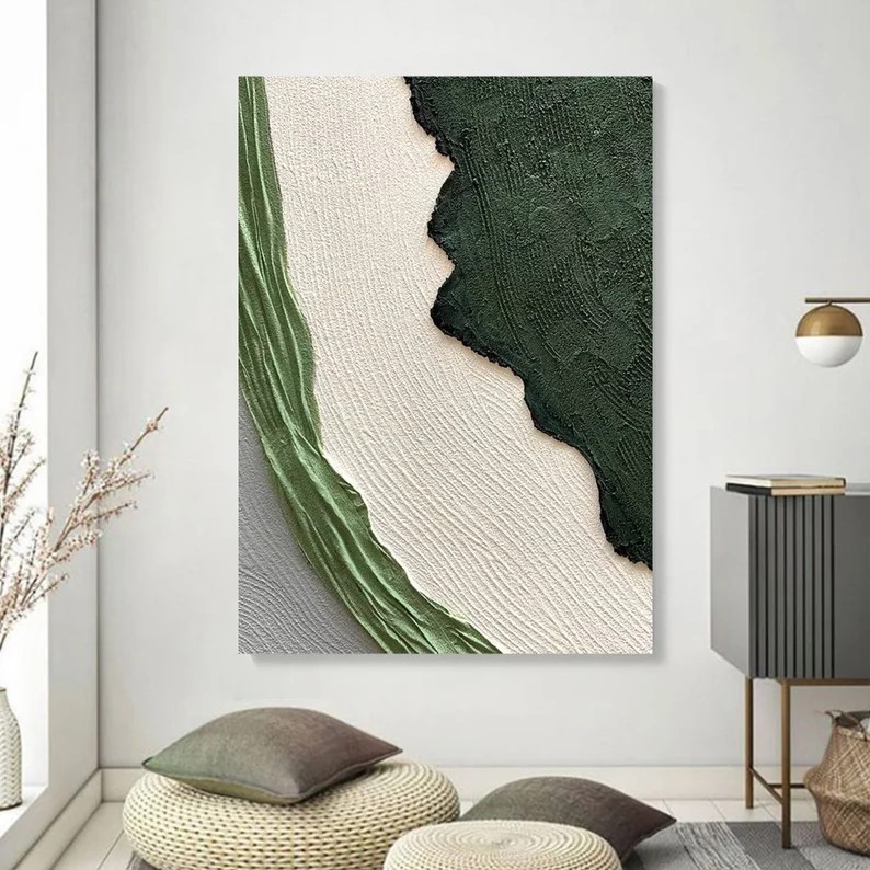 3D Green Texture Painting #ABSC334