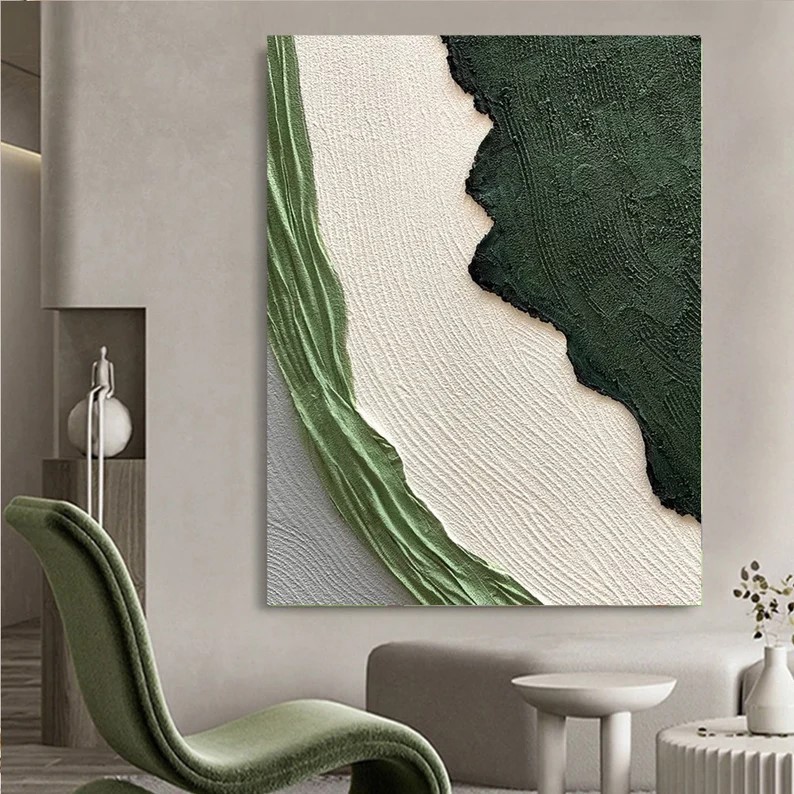 3D Green Texture Painting #ABSC334