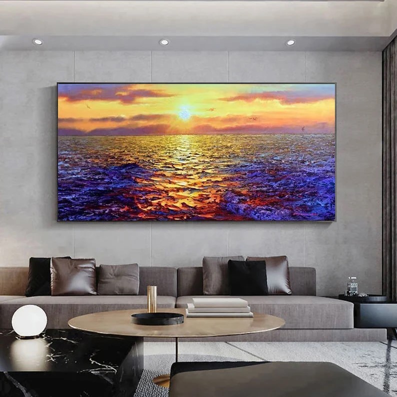 Sunset Sea Painting #ABSC319