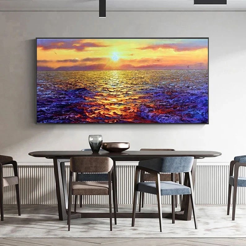 Sunset Sea Painting #ABSC319