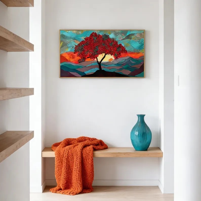 Colorful Trees Painting #ABSC335