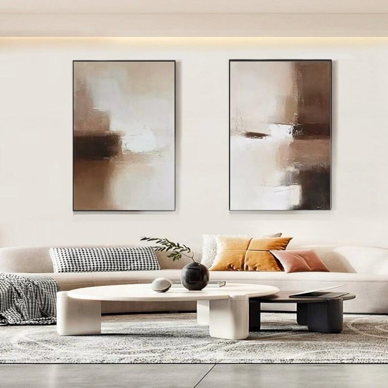 Wabi-Sabi Painting ( 2 Paintings ) #ABSC354