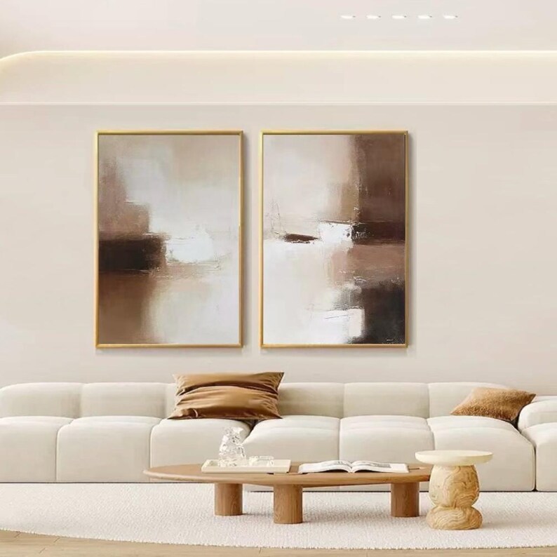 Wabi-Sabi Painting ( 2 Paintings ) #ABSC354
