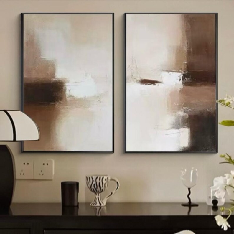 Wabi-Sabi Painting ( 2 Paintings ) #ABSC354