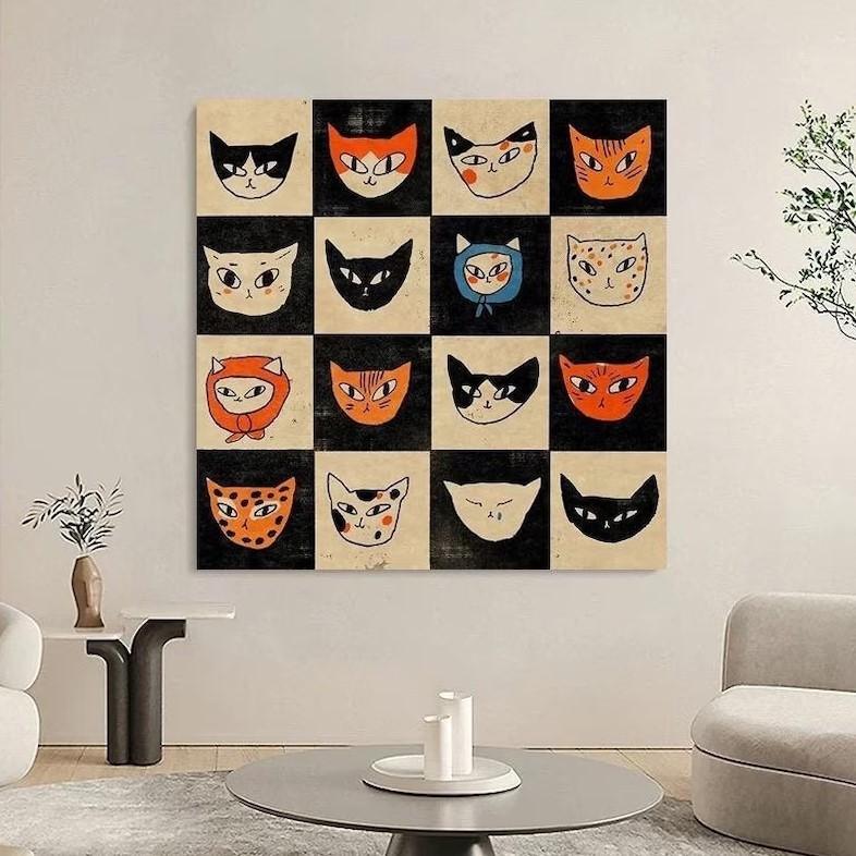 Cat Oil Painting #ABSY540