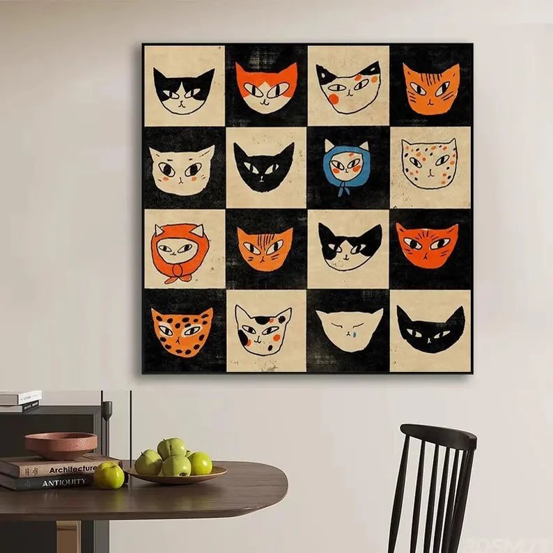 Cat Oil Painting #ABSY540