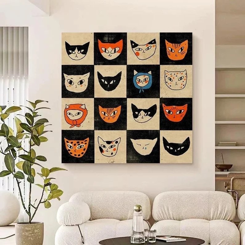 Cat Oil Painting #ABSY540