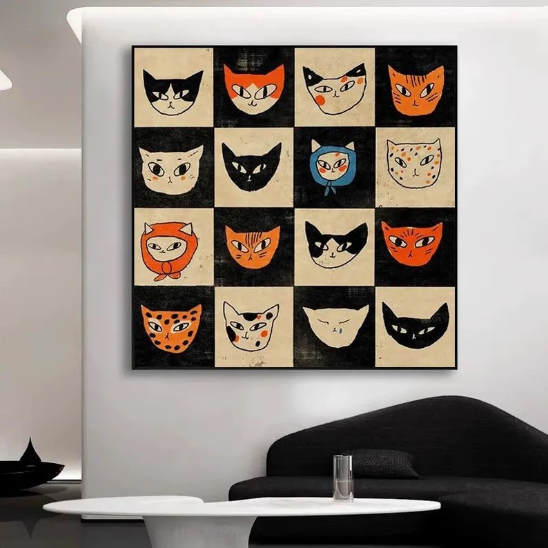 Cat Oil Painting #ABSY540