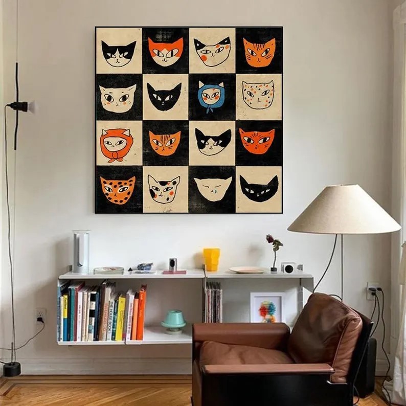 Cat Oil Painting #ABSY540