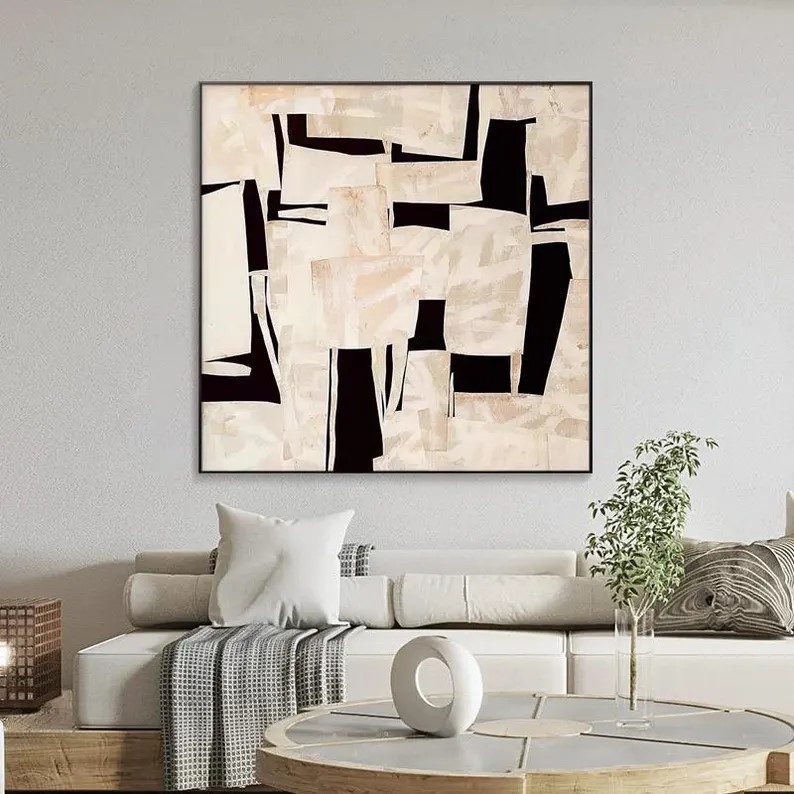 Beige Abstract Painting #ABSY383
