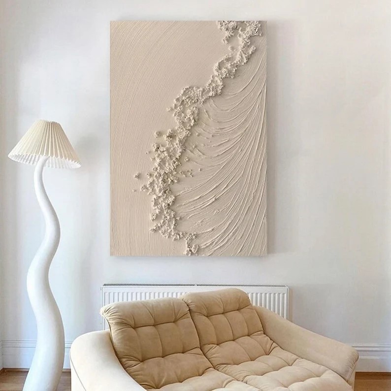 Beige Textured Painting #ABSY392