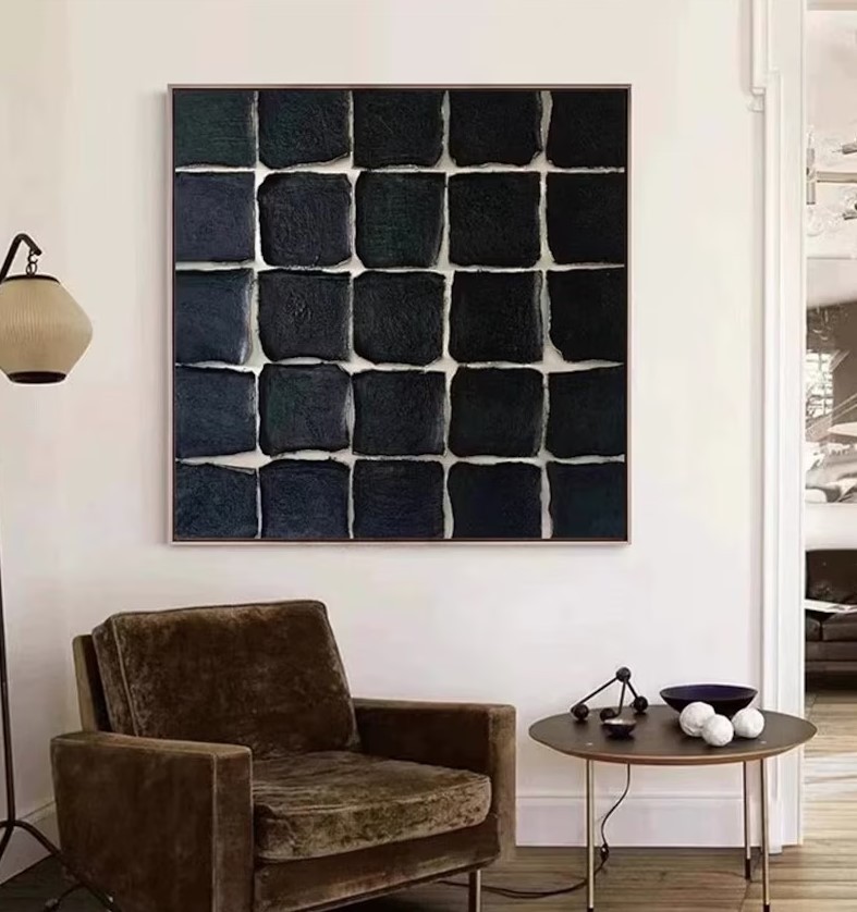 Black Textured Painting #ABSY422