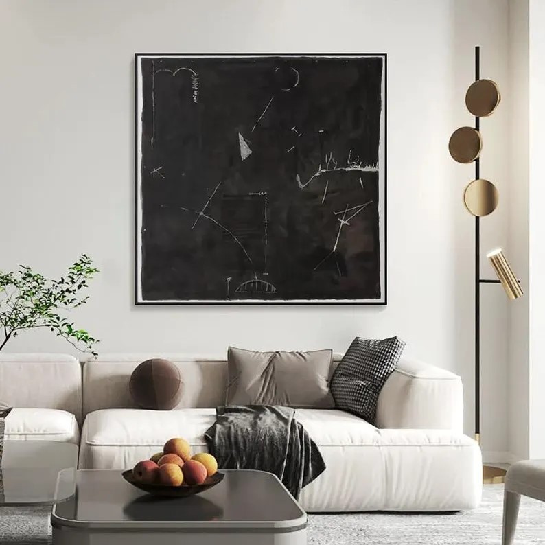 Black Abstract Painting #ABSY423