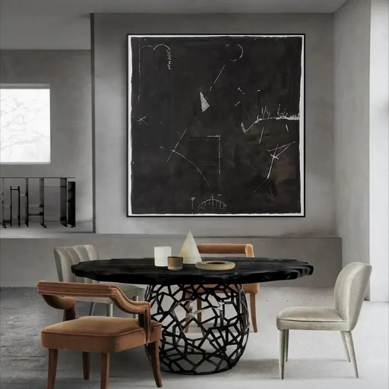 Black Abstract Painting #ABSY423